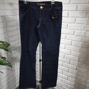 Insider Premium Denim Ladies Size 30 Waist Slight Flare Dark Wash Blue Jeans